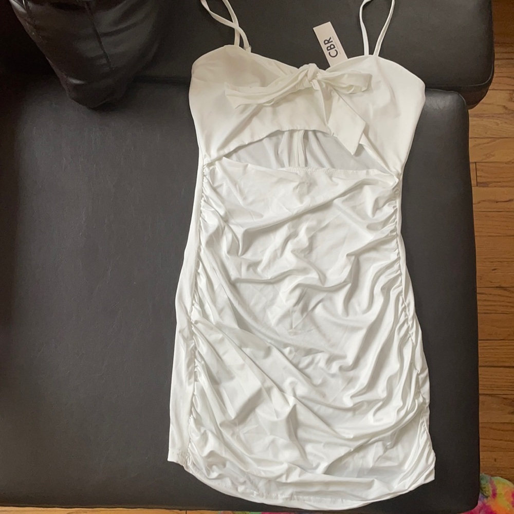 White Dress w/bow tie